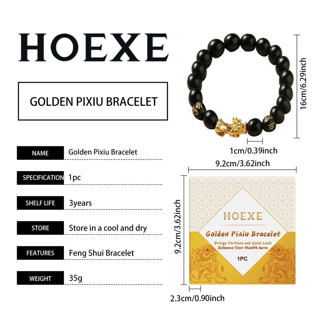 Gold Pixiu Beaded Bracelet – Lucky Wealth Charm, Couples Bracelet for Men & Women, Daily Wear - Upkinify Inc. All Rights Reserved