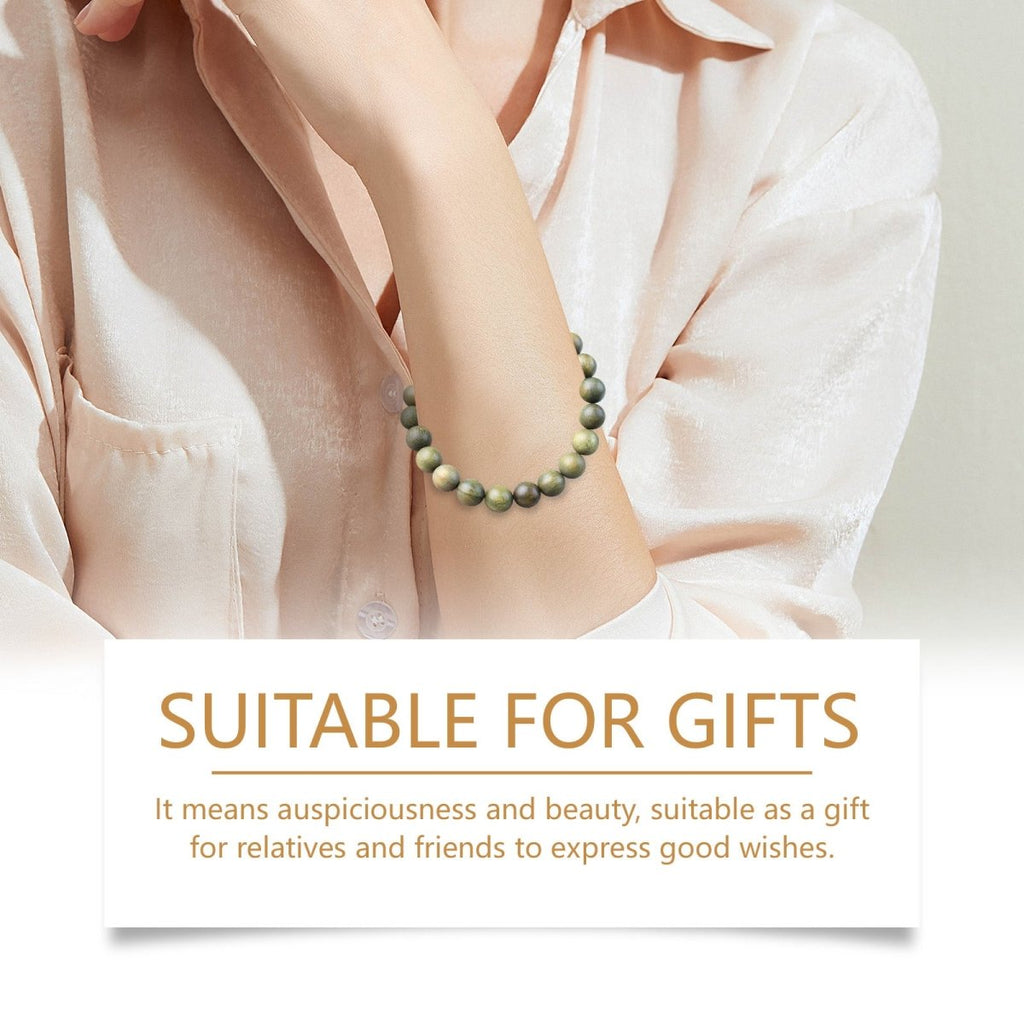 Green Sandalwood Bracelet – Natural Wood Beads, Peace & Balance Charm, Meditation Jewelry for Daily Wear - Upkinify Inc. All Rights Reserved