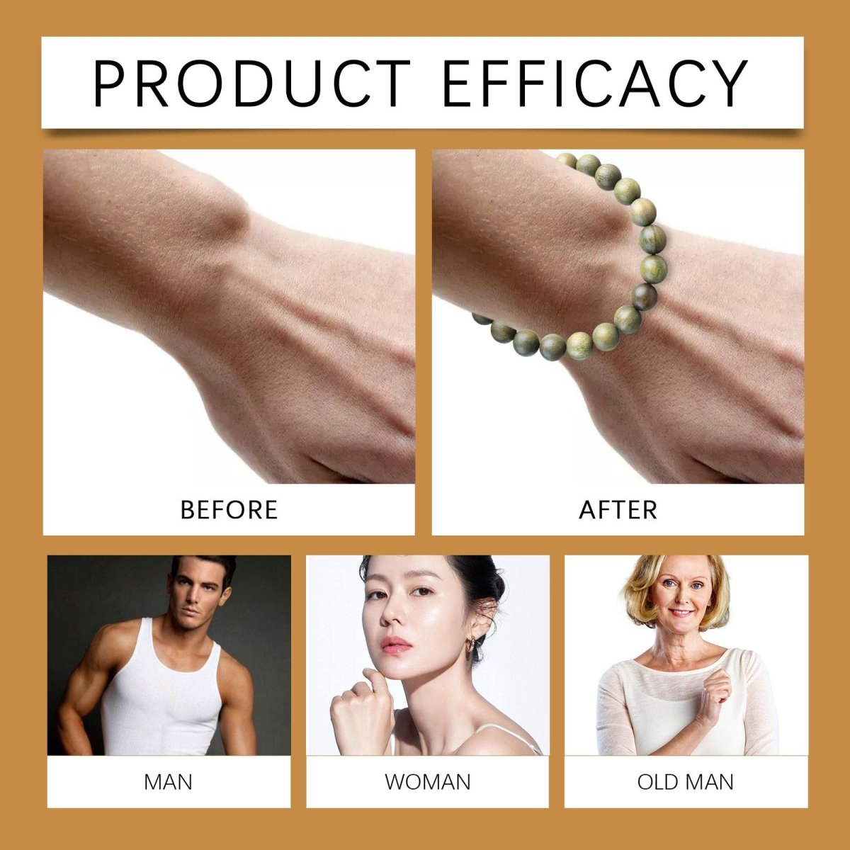 Green Sandalwood Bracelet – Natural Wood Beads, Peace & Balance Charm, Meditation Jewelry for Daily Wear - Upkinify Inc. All Rights Reserved