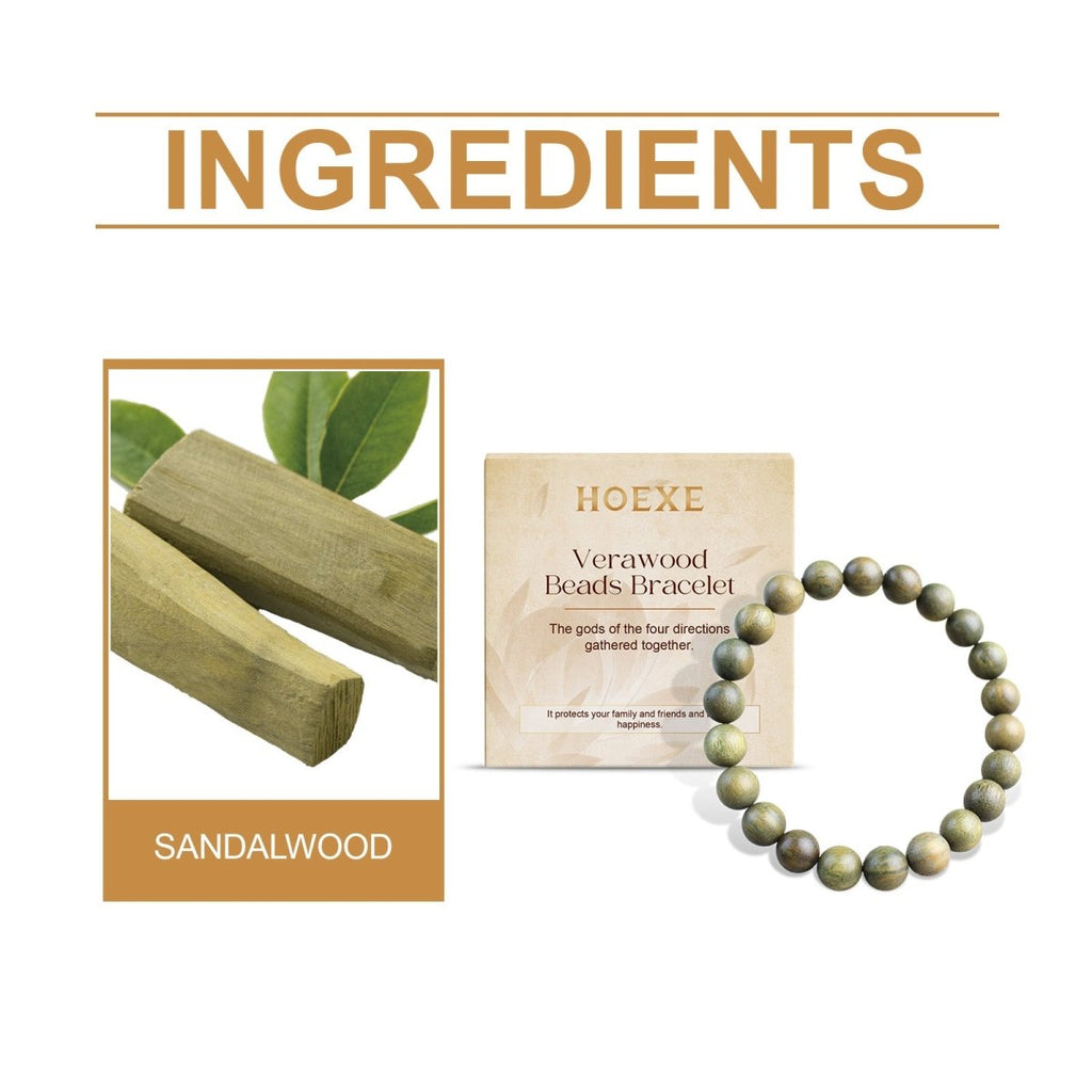 Green Sandalwood Bracelet – Natural Wood Beads, Peace & Balance Charm, Meditation Jewelry for Daily Wear - Upkinify Inc. All Rights Reserved