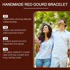 Handmade Red Gourd Bracelet – Lucky Charm, Glass Beads, Elegant Everyday Jewelry for Women - Upkinify Inc. All Rights Reserved