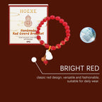 Handmade Red Gourd Bracelet – Lucky Charm, Glass Beads, Elegant Everyday Jewelry for Women - Upkinify Inc. All Rights Reserved