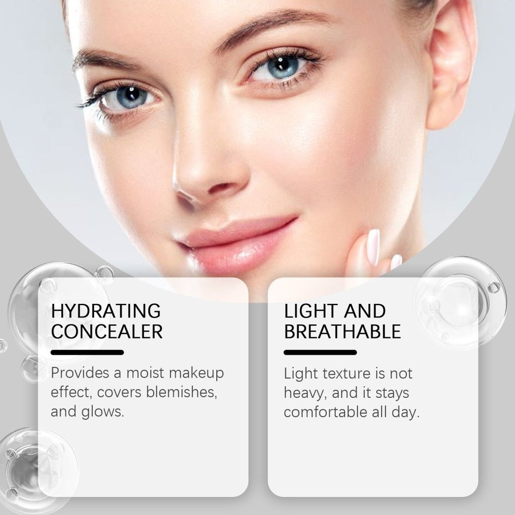 Hydrating Foundation Cream – Hyaluronic Acid & Vitamin E, Lightweight Concealer for Oily & Dry Skin - Upkinify Inc. All Rights Reserved