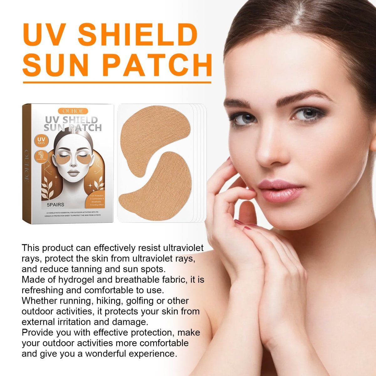 Sunscreen Eye Patches – UV Blocking Under - Eye Protection for Outdoor Running, Hiking & Fishing - Upkinify Inc. All Rights Reserved