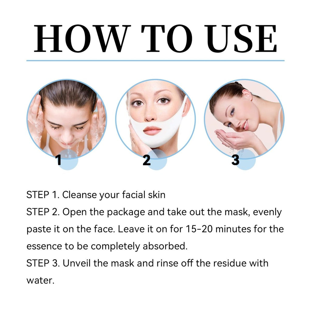 V Shape Face Lifting Mask – Collagen Firming, Double Chin Tightening, Jawline Contour Slimming Mask - Upkinify Inc. All Rights Reserved