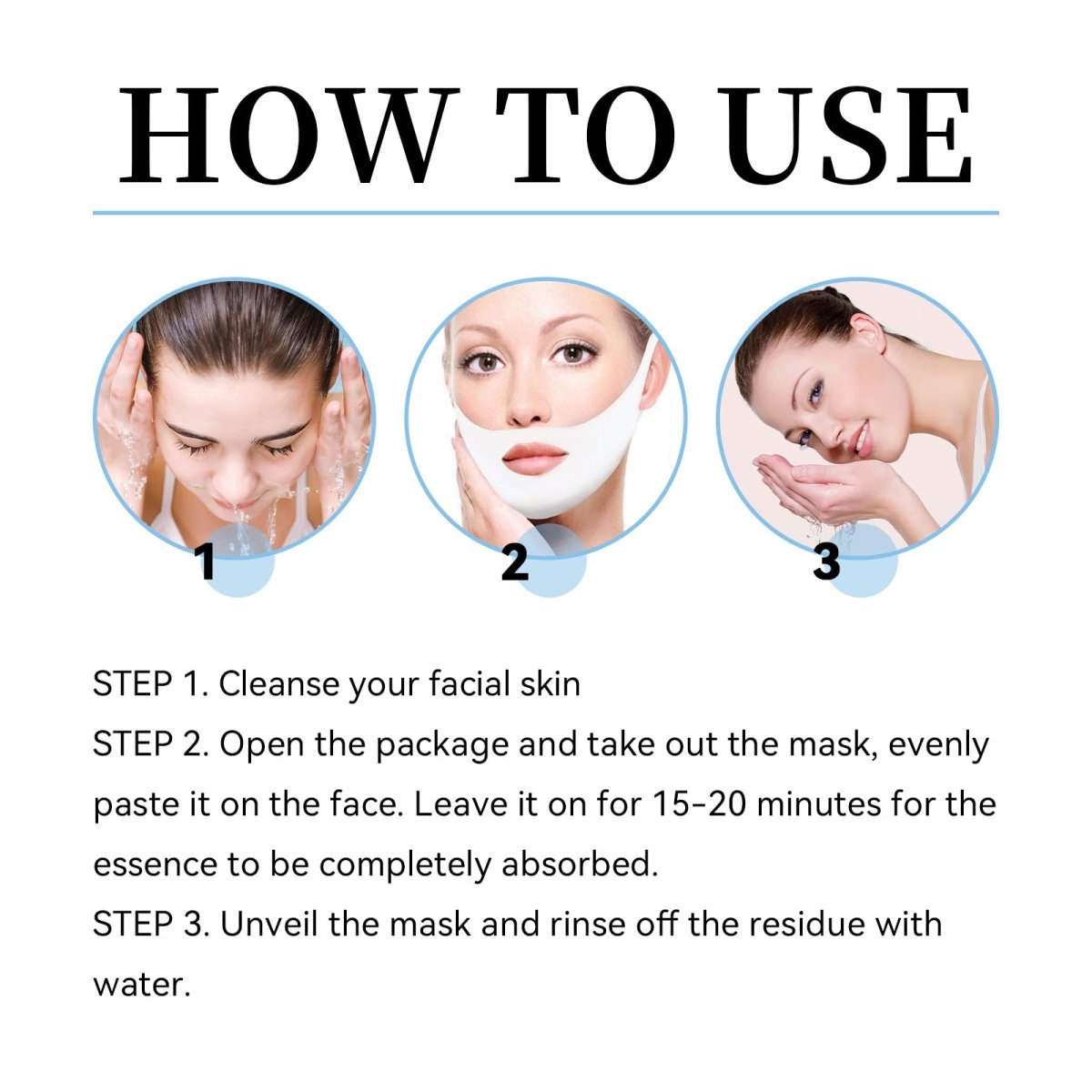 V Shape Face Lifting Mask – Collagen Firming, Double Chin Tightening, Jawline Contour Slimming Mask - Upkinify Inc. All Rights Reserved
