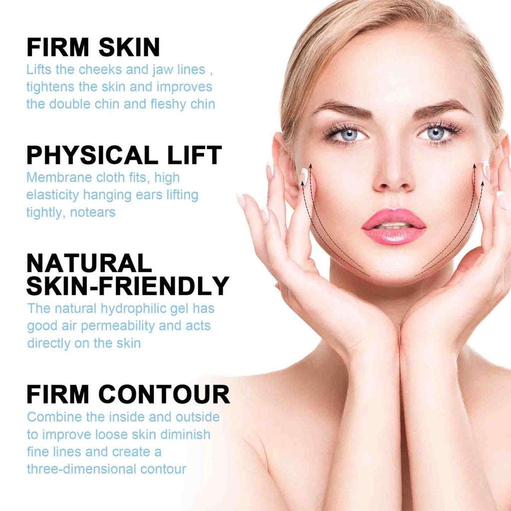 V Shape Face Lifting Mask – Collagen Firming, Double Chin Tightening, Jawline Contour Slimming Mask - Upkinify Inc. All Rights Reserved