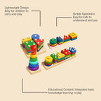 Wooden Stacking & Sorting Toy – Geometric Shape Blocks, Montessori Educational Toy for Toddlers - Upkinify Inc. All Rights Reserved